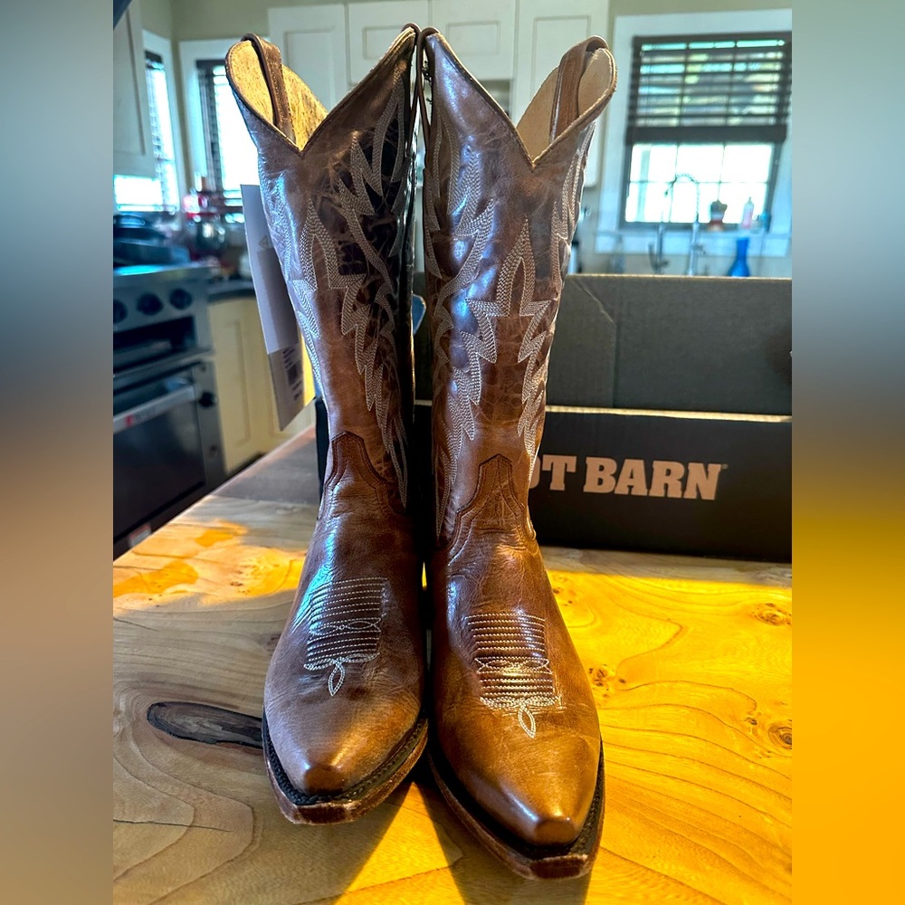 Idylwild Cowgirl Boots Brown Leather